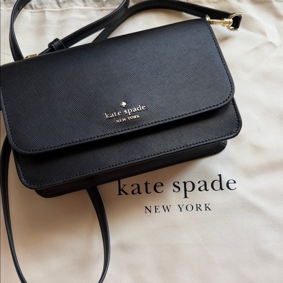 Kate spade black purse crossbody saffiano leather medium NWT - Picture 10 of 12